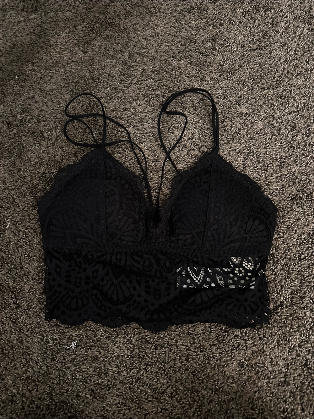 Gilly Hicks Black Lace Bralette Size XS 0518